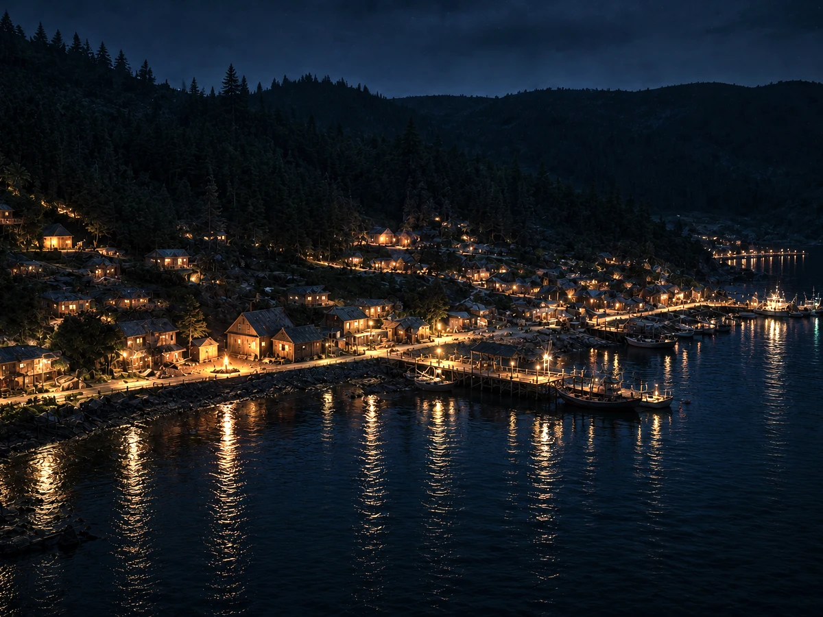 Kepler Island in 2041 — the town connects